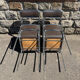4 modern dining chairs / Chocolate brown upholstery