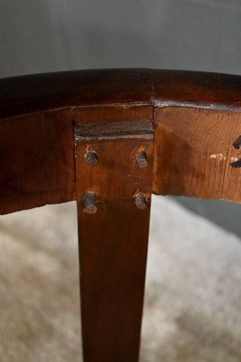 Set of 4 Gondola Chairs in Mahogany, Restoration period – Part 1, 19th century