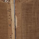 large antique headboard with 4 panels featuring Asian decor from the 1940s/50s