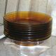 Lot de 9 assiettes creuses en verre ambre Duralex - Made in France