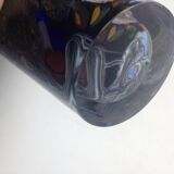 Boheme vase in multicolored thick glass splashes height 27 cm