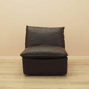 Brown leather armchair, Italian design, 1960s, production: Italy