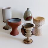 Set of five vintage vases