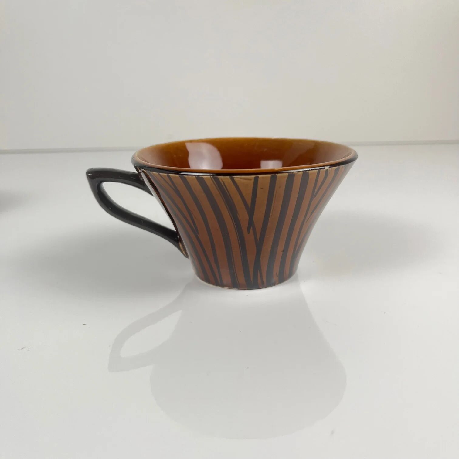 Coffee/tea cup duo "Domino", Sarreguemines, 1960
