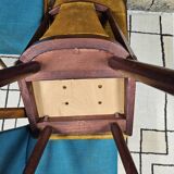 Set of 5 vintage spindle foot bistro chairs 1960"