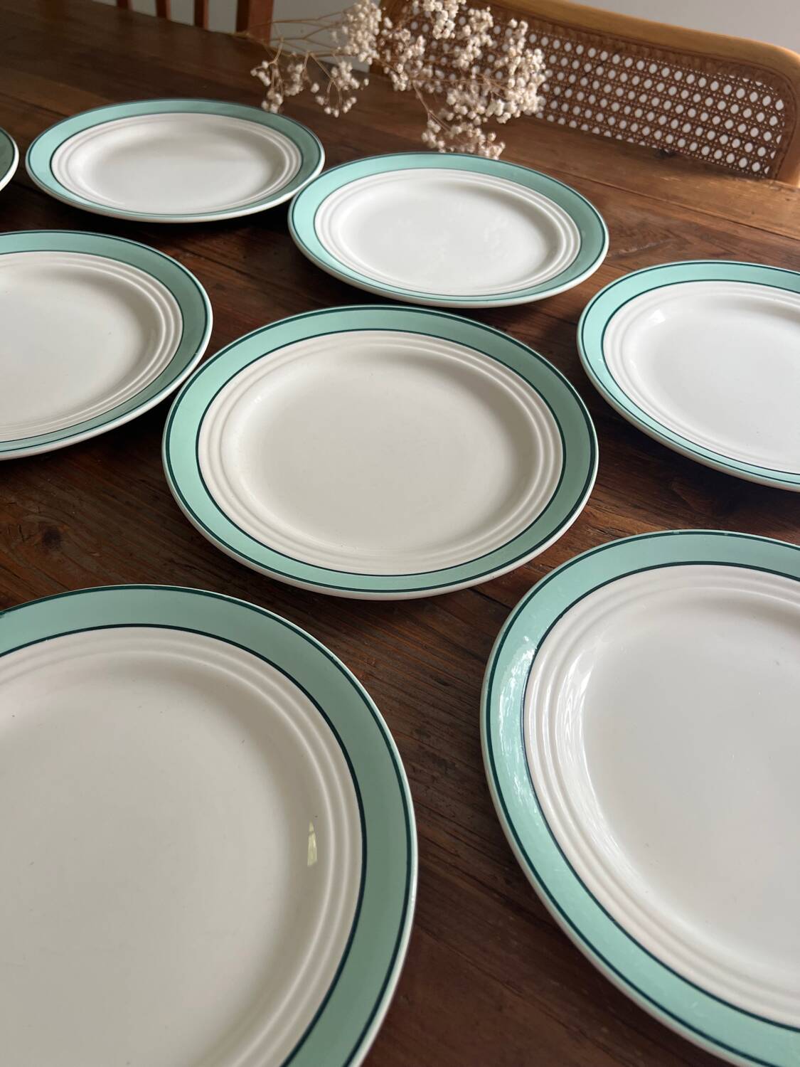 10 vintage flat plates Amanda Ceranord France