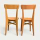 Paire de chaises bistrot caramel 1950