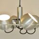 Space age pendant lamp with acrylic plate and 4 aluminum spots, 1970's
