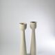 Pair of Scandinavian wood candle holders
