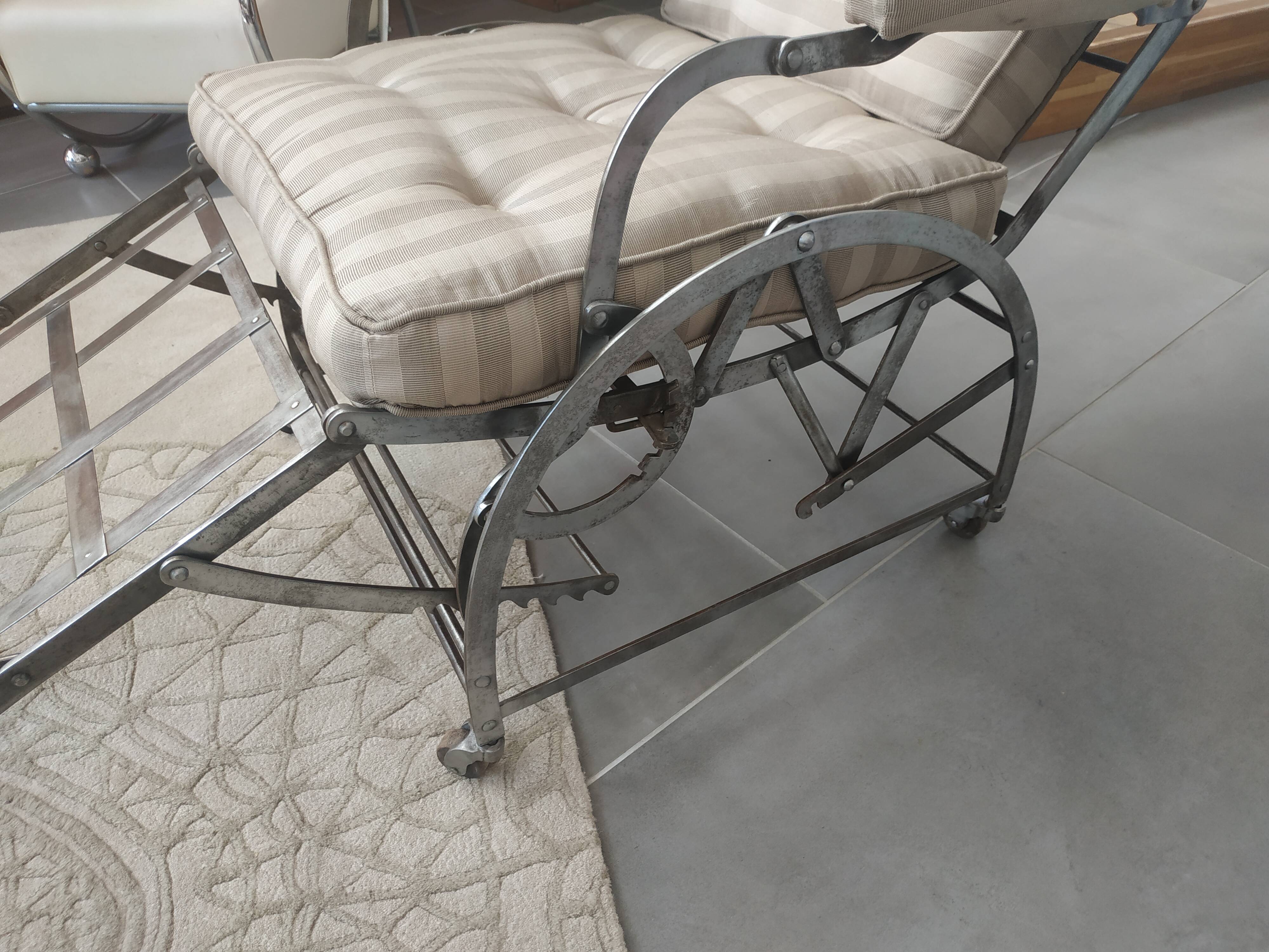 Wilson adjustable deck chair produced in 1871.