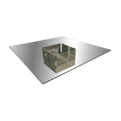 Grande Table basse de salon - Verre 120 x 120 - design