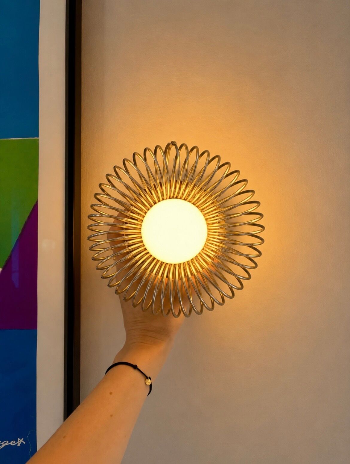 Pair of "Spring" wall lights in metal - Philippe Rogier for Oxar - 1970.
