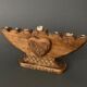 Candlestick with seven burners carved wood Spirit Chalet XXe