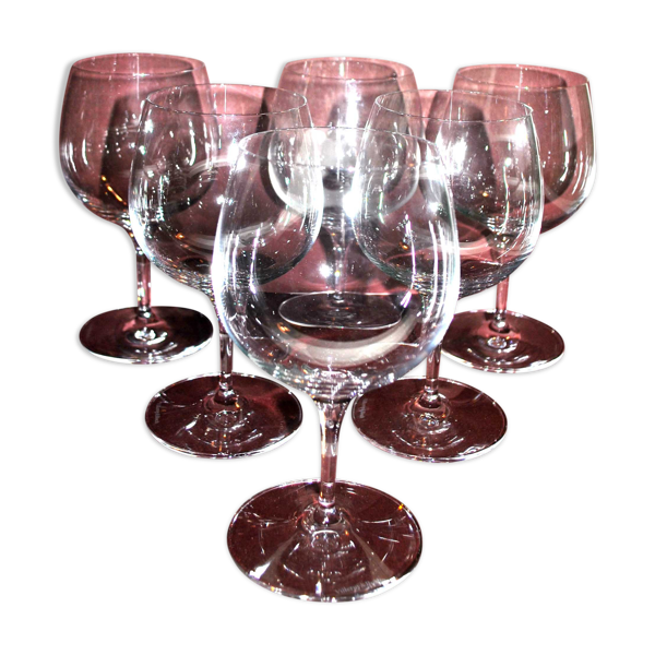 Set de 6 verres à vin bourgogne en cristal villeroy boch - forme ballon |  Selency