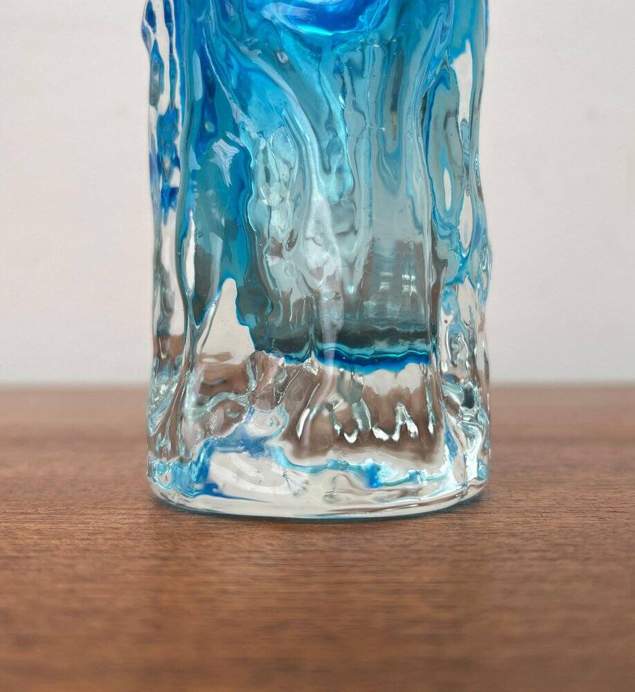 Glass vase with bark design by Ingrid Glas, Germany, 1960s.