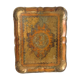 Old Florentine tray rectangle in papier-mâché