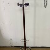 Industrial coat rack in chrome metal