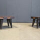 Vintage rustic wooden side tables or stools, 1960s
