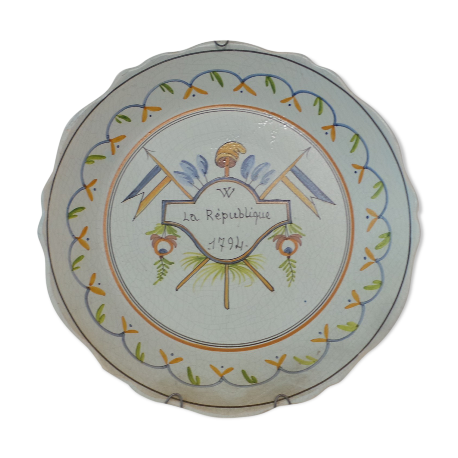 Assiette décorative la Republique 1794
