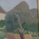 Original Swedish Oil on Panel – “Mountain Village” by Anna Küntzel