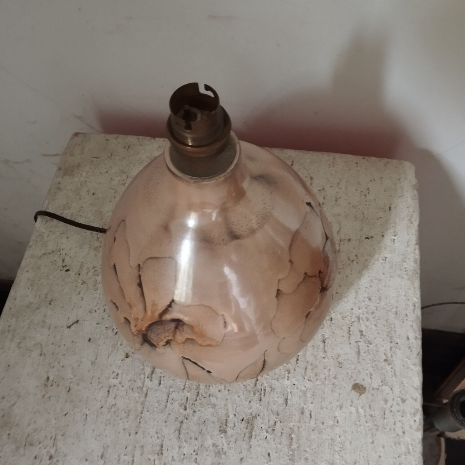 Vallauris ceramic lamp base from the 70s