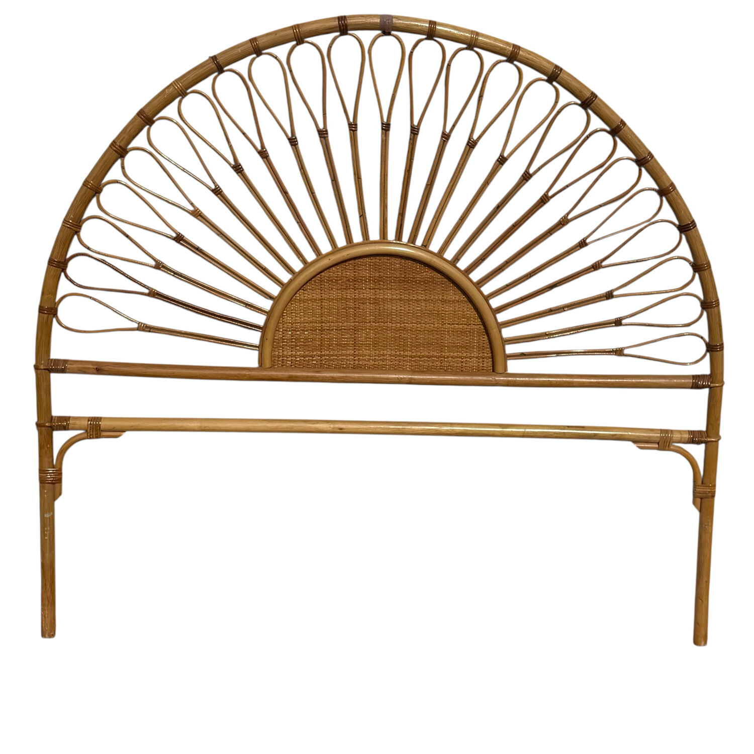 1970s Rattan Headboard from France