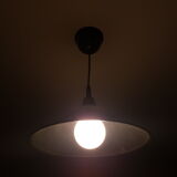 Black perforated hanging lamp années 80