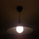 Black perforated hanging lamp années 80