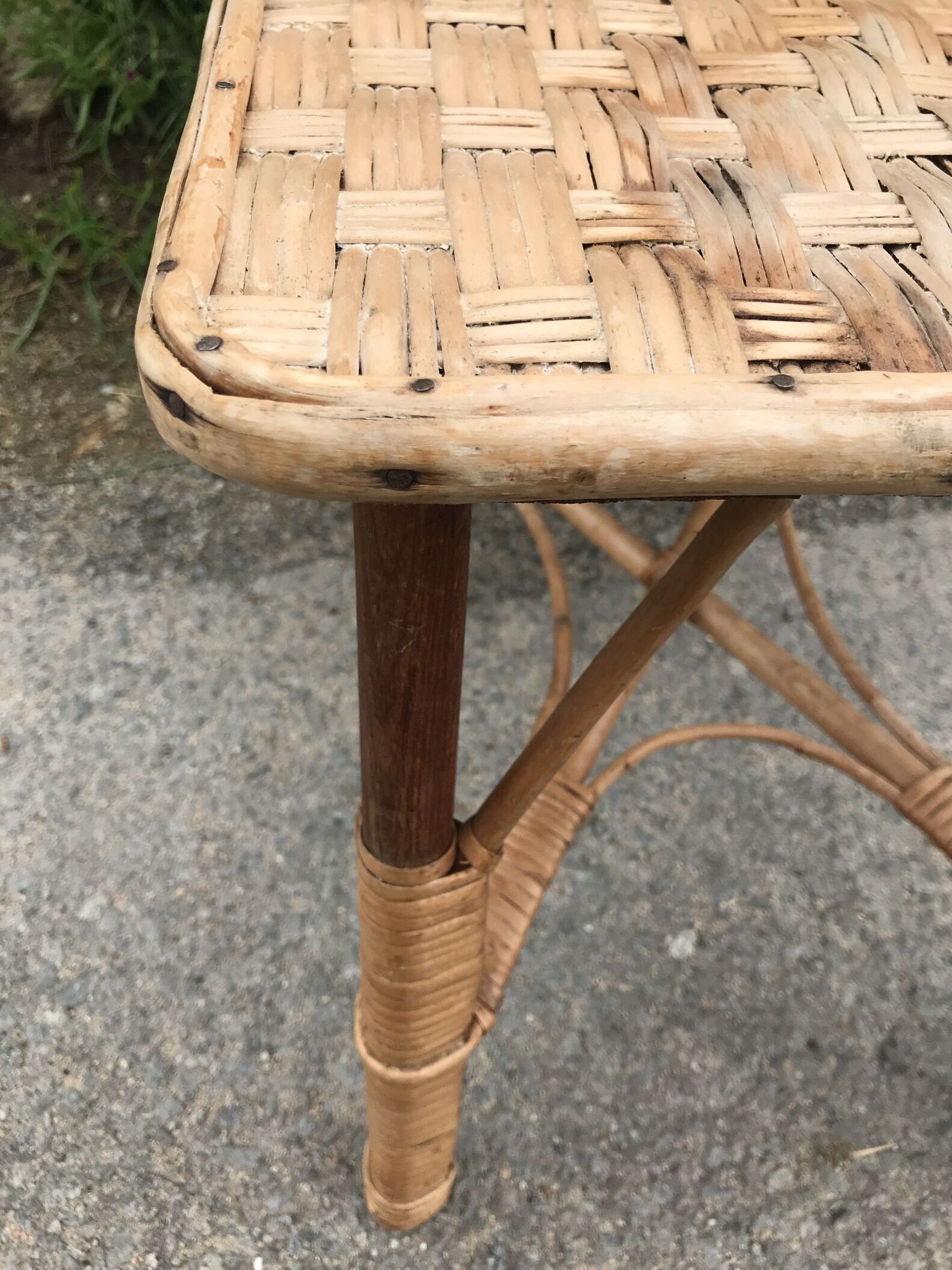 Vintage rattan coffee table