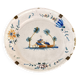 Earthenware plate with polychrome decoration - 18th century