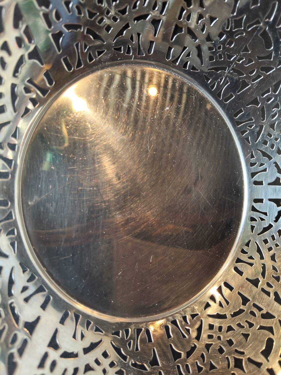 Italian design basket Alessi perforated stainless steel