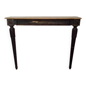 console ancienne, fin - bois