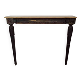 Console ancienne, fin 19ème, Napoléon III, en bois et marbre.
