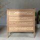 Commode vintage en chêne et rotin