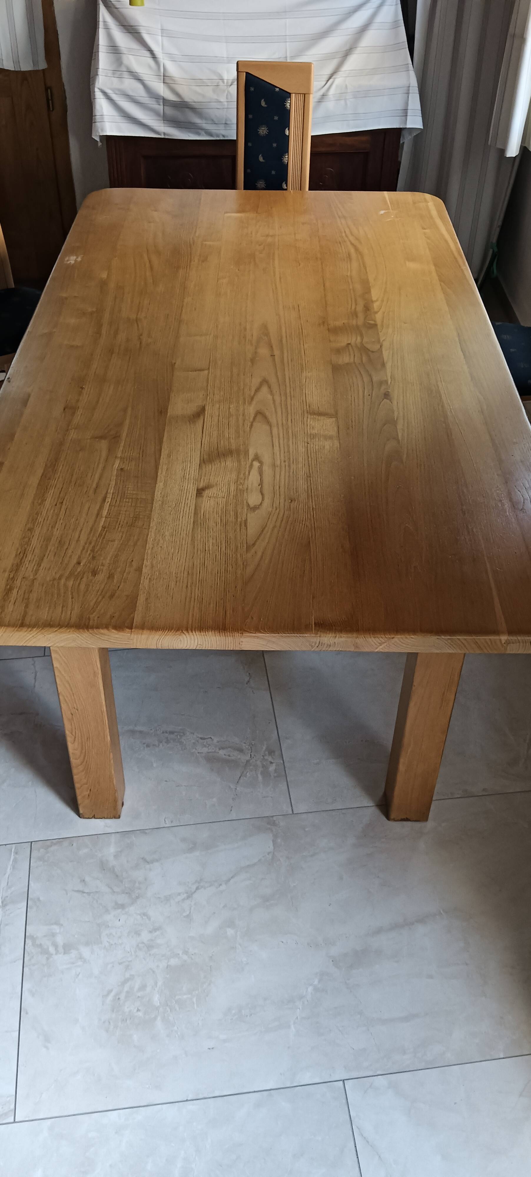 Table à manger exceptionnelle en chêne massif 220x120x78 cm