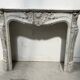 Louis XV style white Carrara marble fireplace, 19th century.