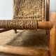 Wood and rope armchair by Audoux and Minnet from the 1950s.