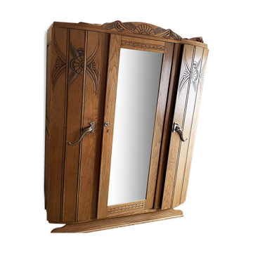 Armoire chêne massif art déco