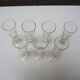7 antique glass champagne flutes in Louis Philippe style