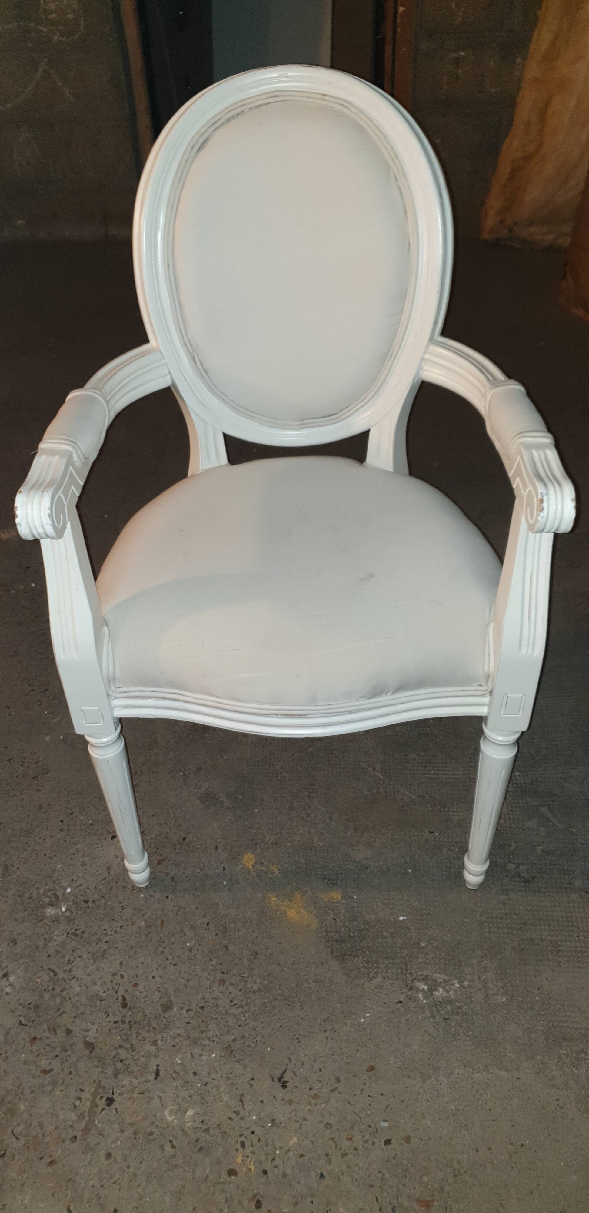 Louis xvi medallion armchair