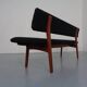 Large teak bench by Aksel Bender Madsen & Ejnar Larsen for Næstved Møbler, Denmark, 1950s.