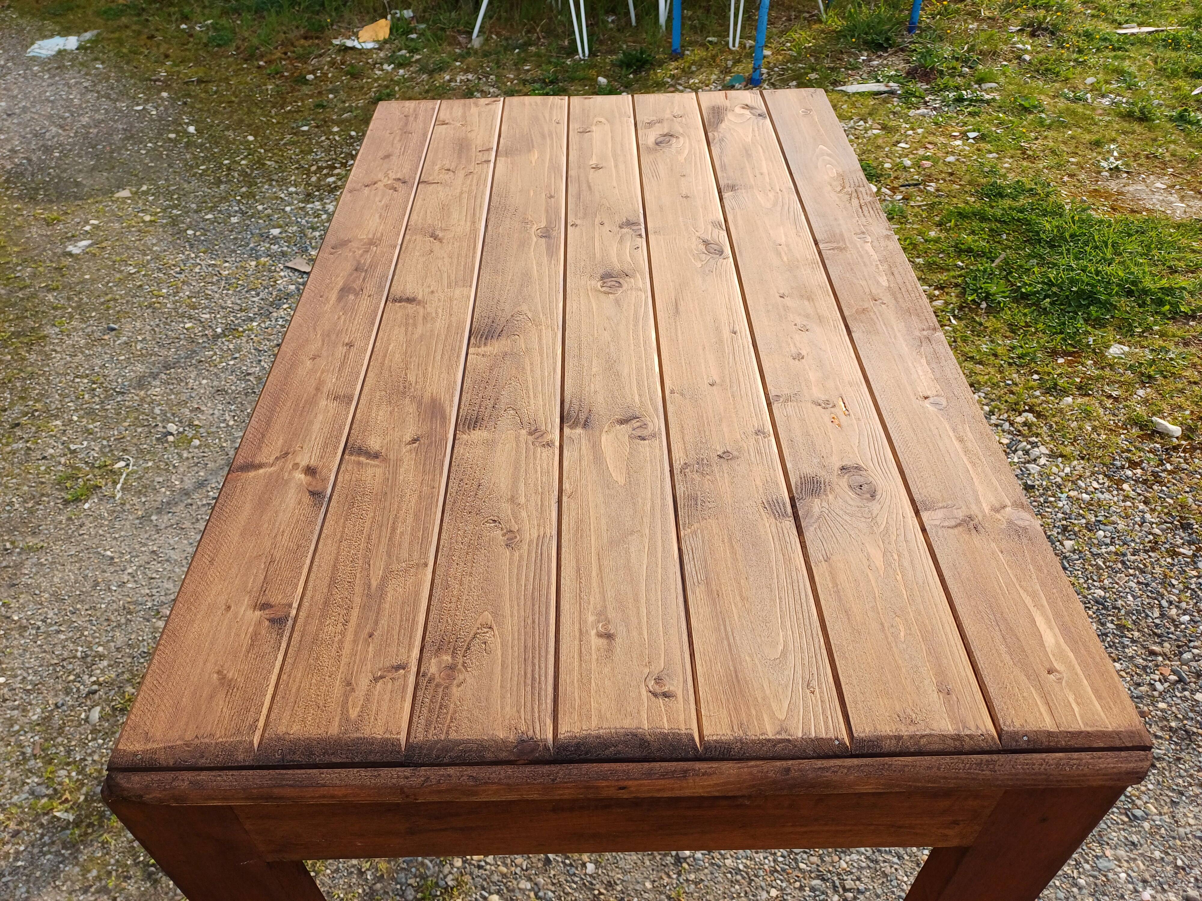 Art deco mahogany and pine table