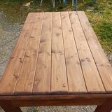 Art deco mahogany and pine table