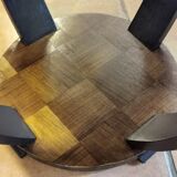 Gueridon art deco noir et bois