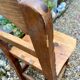 Set of 2 carved wooden chairs