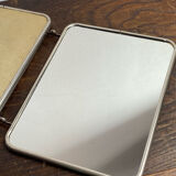 Triptych barber mirror, 1960, houndstooth back