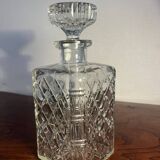 Rectangular carafe in cut glass, Bohemian crystal style