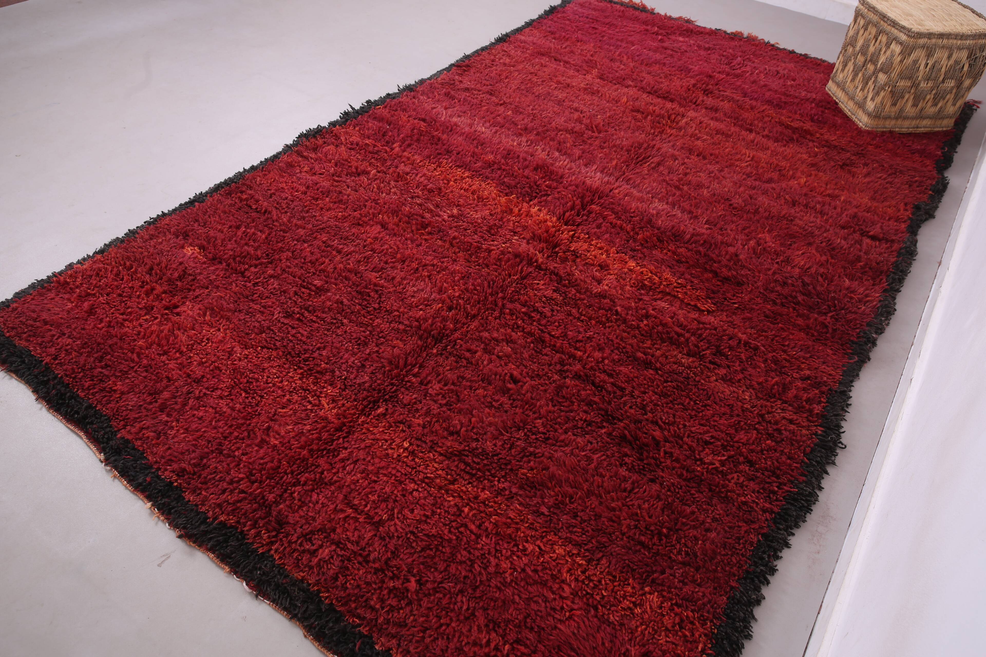 Tapis marocain vintage en laine berbère fait main