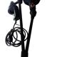 Old black Jieldé workshop lamp with clamp, 2 arms (35 and 50cm) - E27 150W.