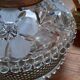 Chandelier crystal décor polished flowers, vintage 1950 style art deco